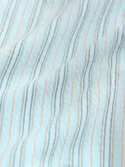Next Blue Stripe Seersucker Long Sleeve Shirt Best