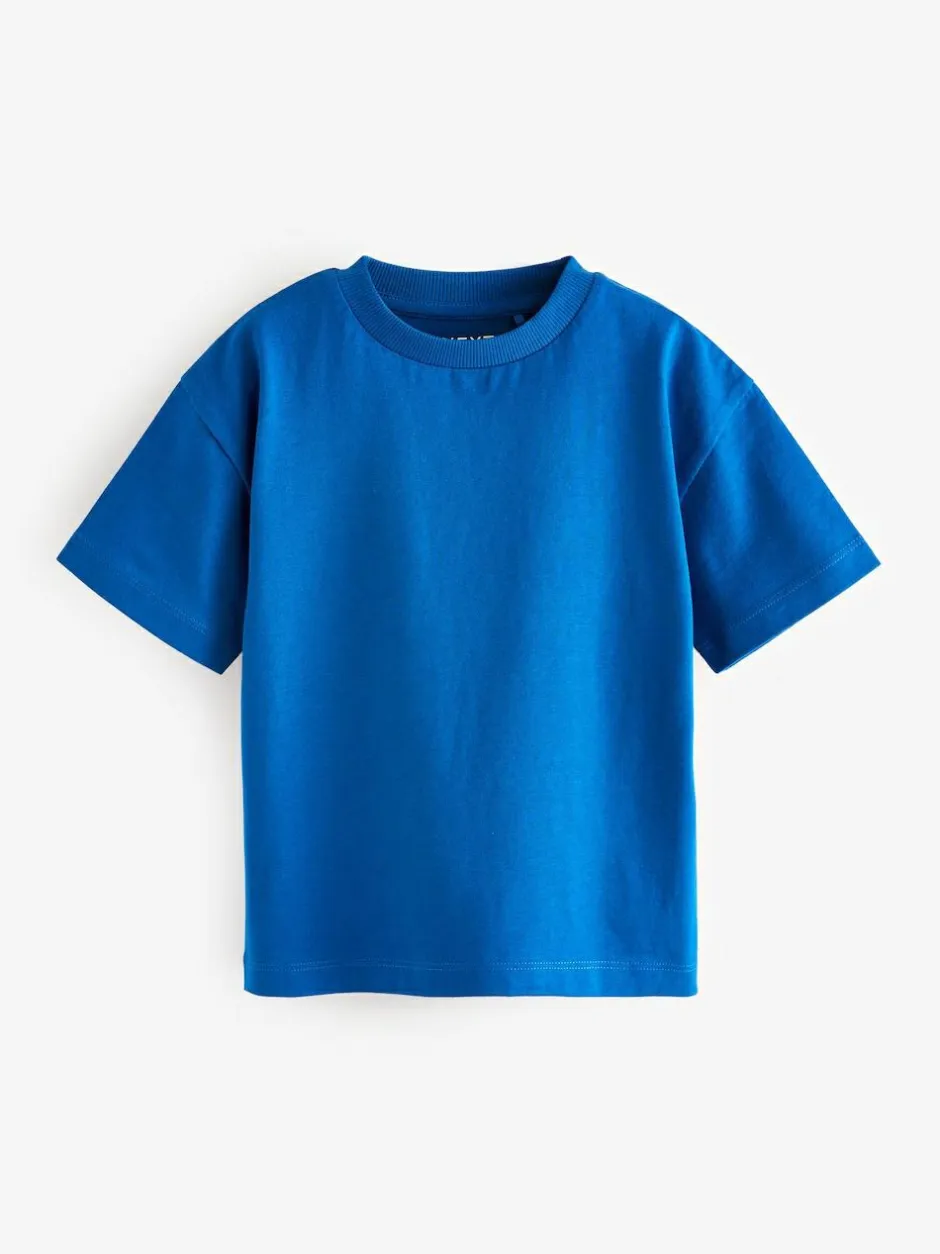 Next Blue Stripe Short Sleeve T-Shirts 5 Pack (3mths-7yrs) Outlet