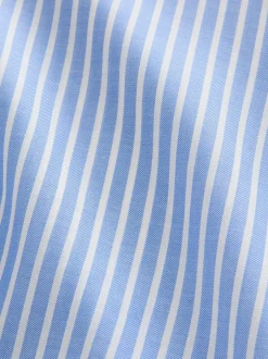 Next Soft Relaxed Long Sleeve V Neck Shirt Blue Stripe Hot