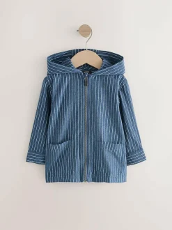 Next Blue Stripe Zip Through Hoodie (3mths-7yrs) Clearance