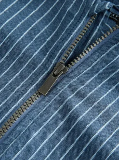 Next Blue Stripe Zip Through Hoodie (3mths-7yrs) Clearance