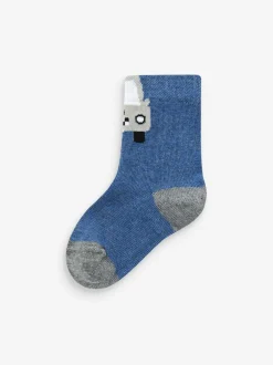 Next Blue Stripes/Transport Cotton Rich Socks 7 Pack Hot