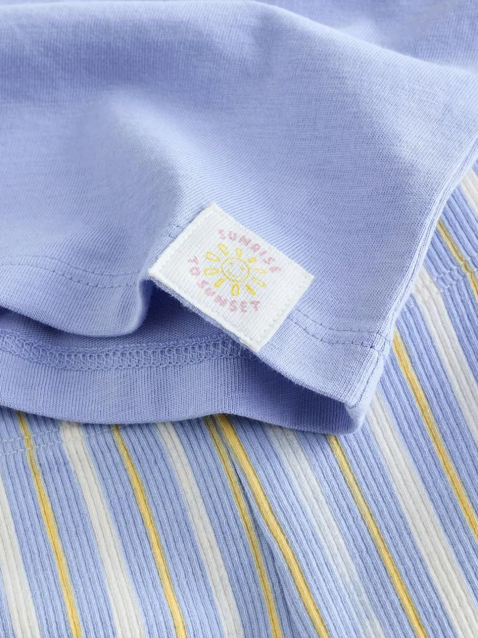 Next Short Sleeve T-Shirt and Cycle Shorts Set (3mths-7yrs) Blue Sunshine Sale