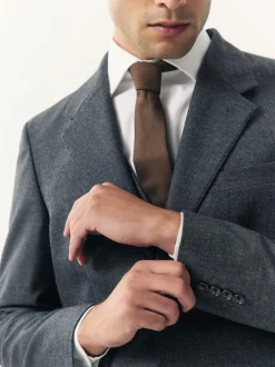 Next Tailored Fit Merino Wool Blend Suit Jacket Blue Clearance