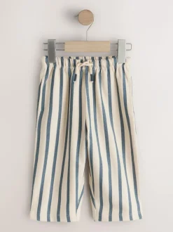 Next Blue Tan And Stripe Textured Wide Leg Joggers 3 Pack (3mths-7yrs) Hot