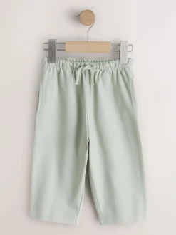 Next Blue Tan And Stripe Textured Wide Leg Joggers 3 Pack (3mths-7yrs) Hot