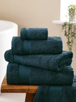 Next Blue Teal Dark Egyptian Cotton Towel Hot