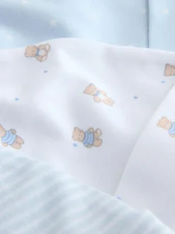 Next Blue Tie Top Baby Hats 3 Pack (0-12mths) Clearance