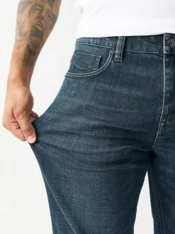 Next Blue Tint Straight Fit Motionflex Jeans Best