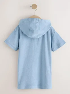 Next Blue Towelling Zip Through Cover-Up (3mths-7yrs) New