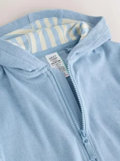 Next Blue Towelling Zip Through Cover-Up (3mths-7yrs) New