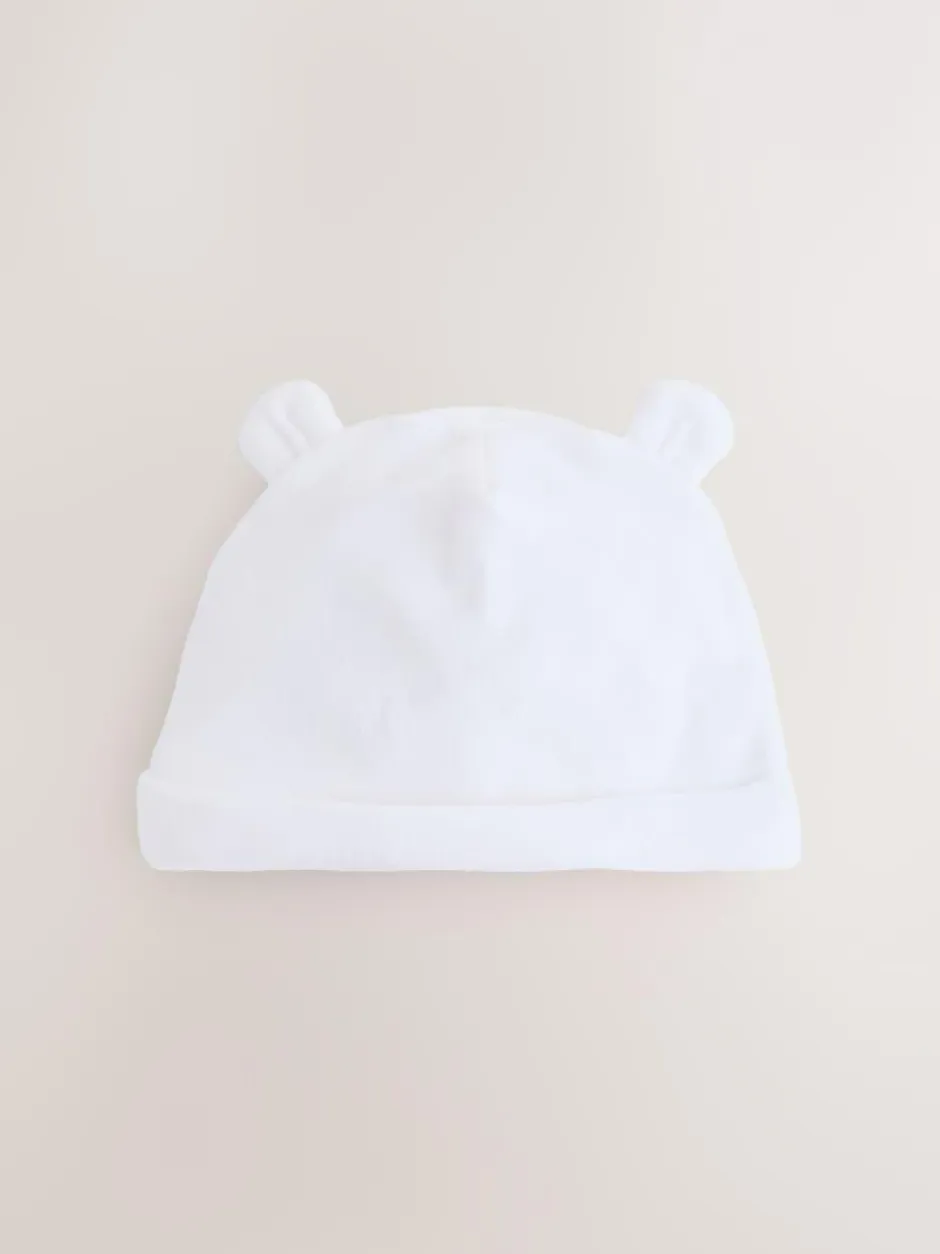 Next Blue Velour Baby Beanies 2 Pack (0-12mths) Outlet