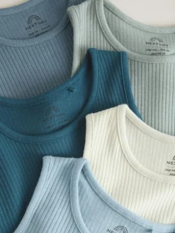 Next Blue Vest Baby Bodysuits 5 Pack Discount