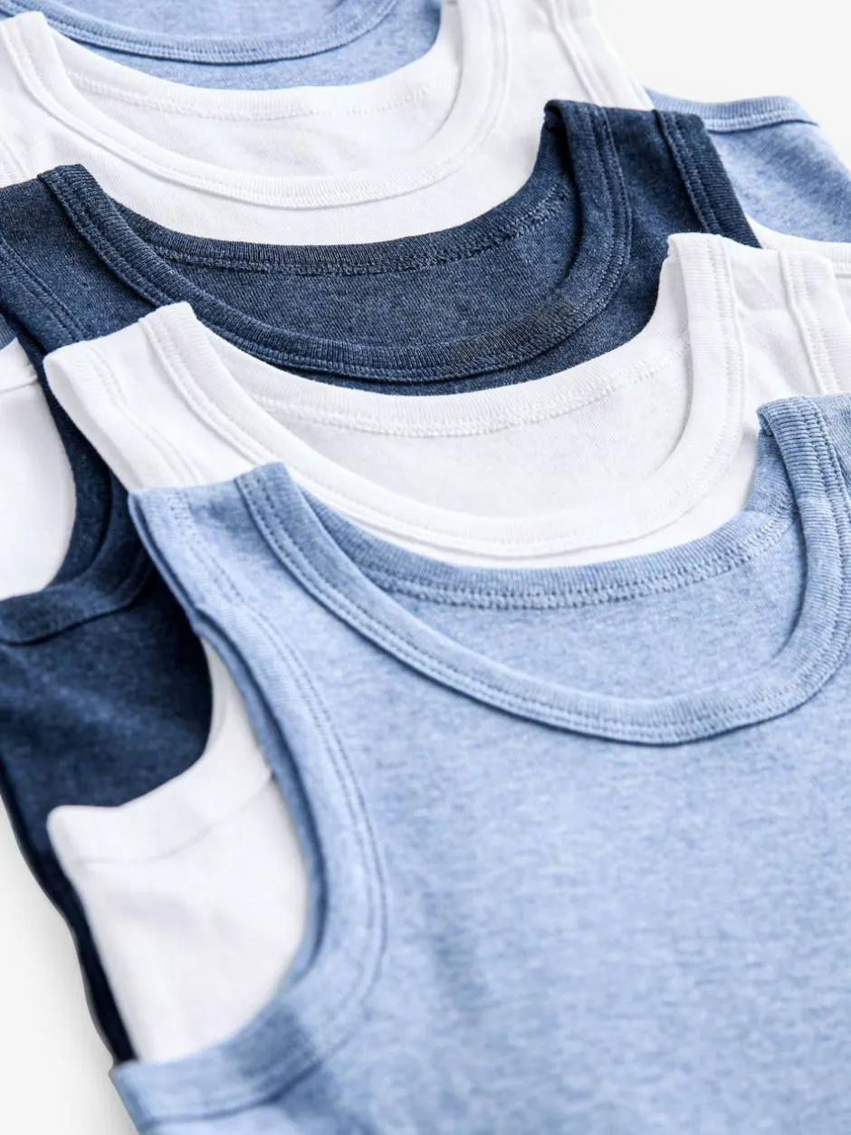 Next Blue Vests 5 Pack (1.5-16yrs) Discount