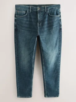 Next Regular Tapered Fit Authentic Stretch Denim Jeans Blue Vintage Best