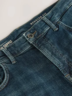 Next Regular Tapered Fit Authentic Stretch Denim Jeans Blue Vintage Best