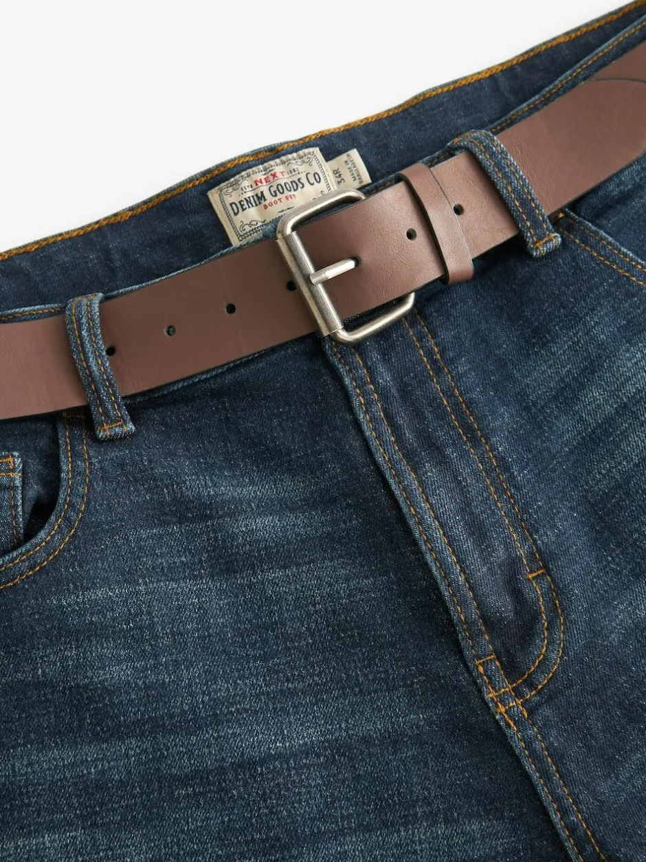 Next Bootcut Belted Authentic Jeans Blue Washed Online