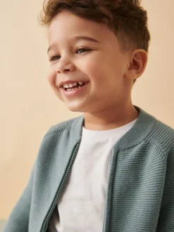 Next Blue Zip Through Cardigan (3mths-7yrs) Discount