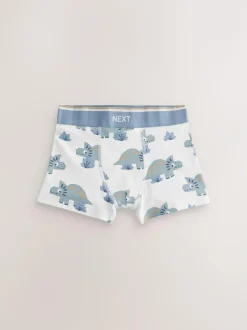 Next Trunks 5 Pack (1.5-12yrs) Blue/Brown Dino New