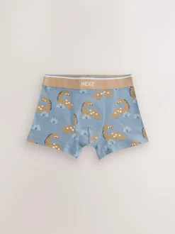 Next Trunks 5 Pack (1.5-12yrs) Blue/Brown Dino New
