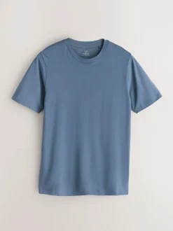 Next Muscle Fit Essential T-Shirts 3 Pack Blue/Ecru White/Green Online
