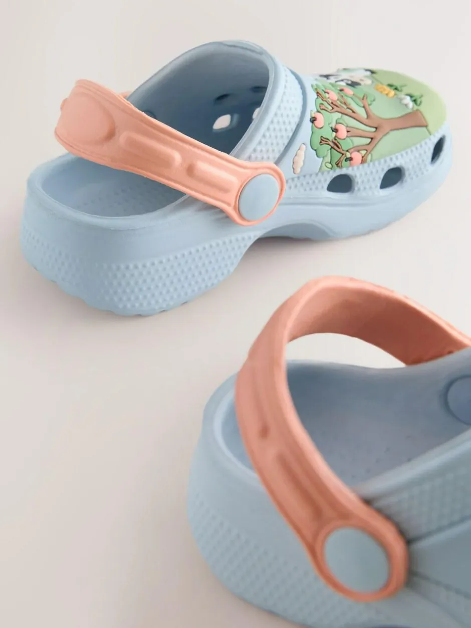 Next Standard Fit (F) Character Clogs Blue/Green Farm Discount