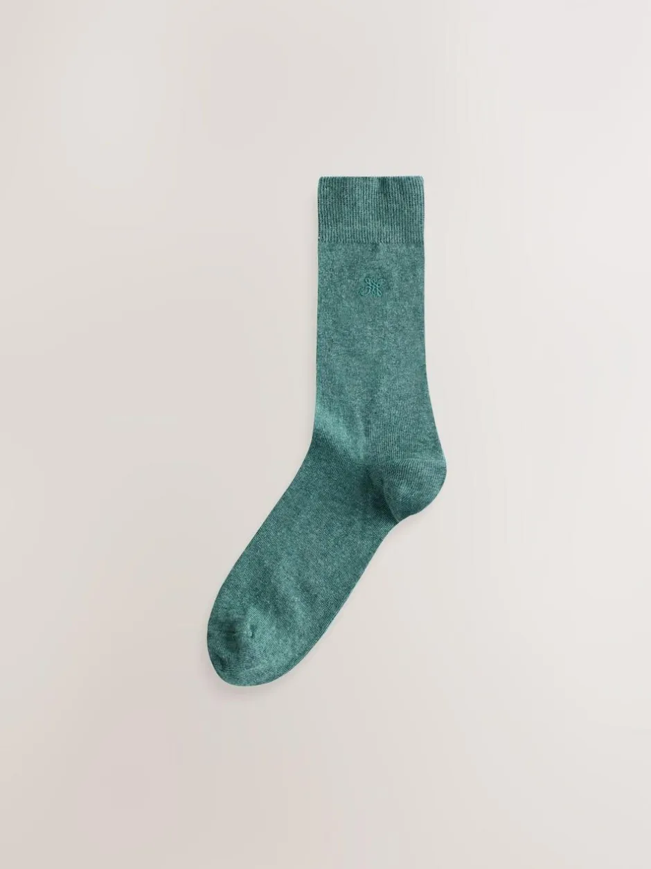 Next 5 Pack Embroidered Lasting Fresh Socks Blue/Green/Grey