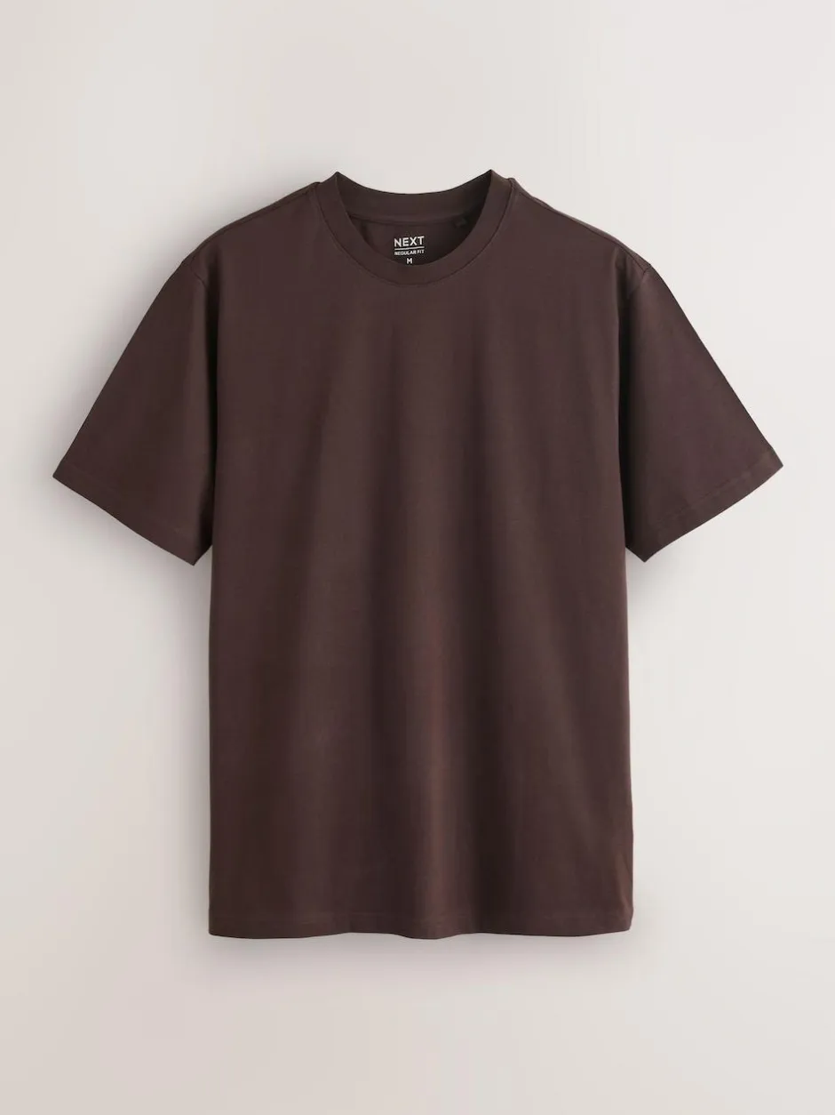 Next Blue/Green/Grey/Orange/White/Brown Regular Fit Essential Cotton T-Shirts 6 Pack Best