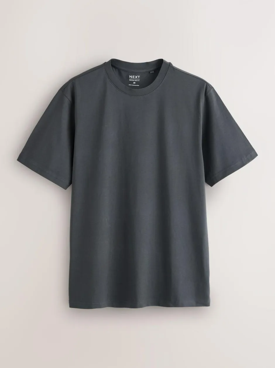 Next Blue/Green/Grey/Orange/White/Brown Regular Fit Essential Cotton T-Shirts 6 Pack Best