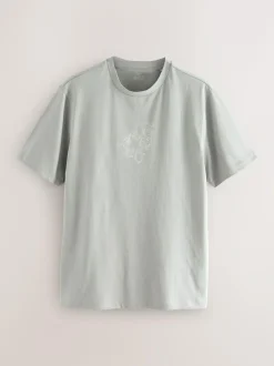 Next Blue/Green/Pink Regular Fit Graphic Print T-Shirts 3 Pack New