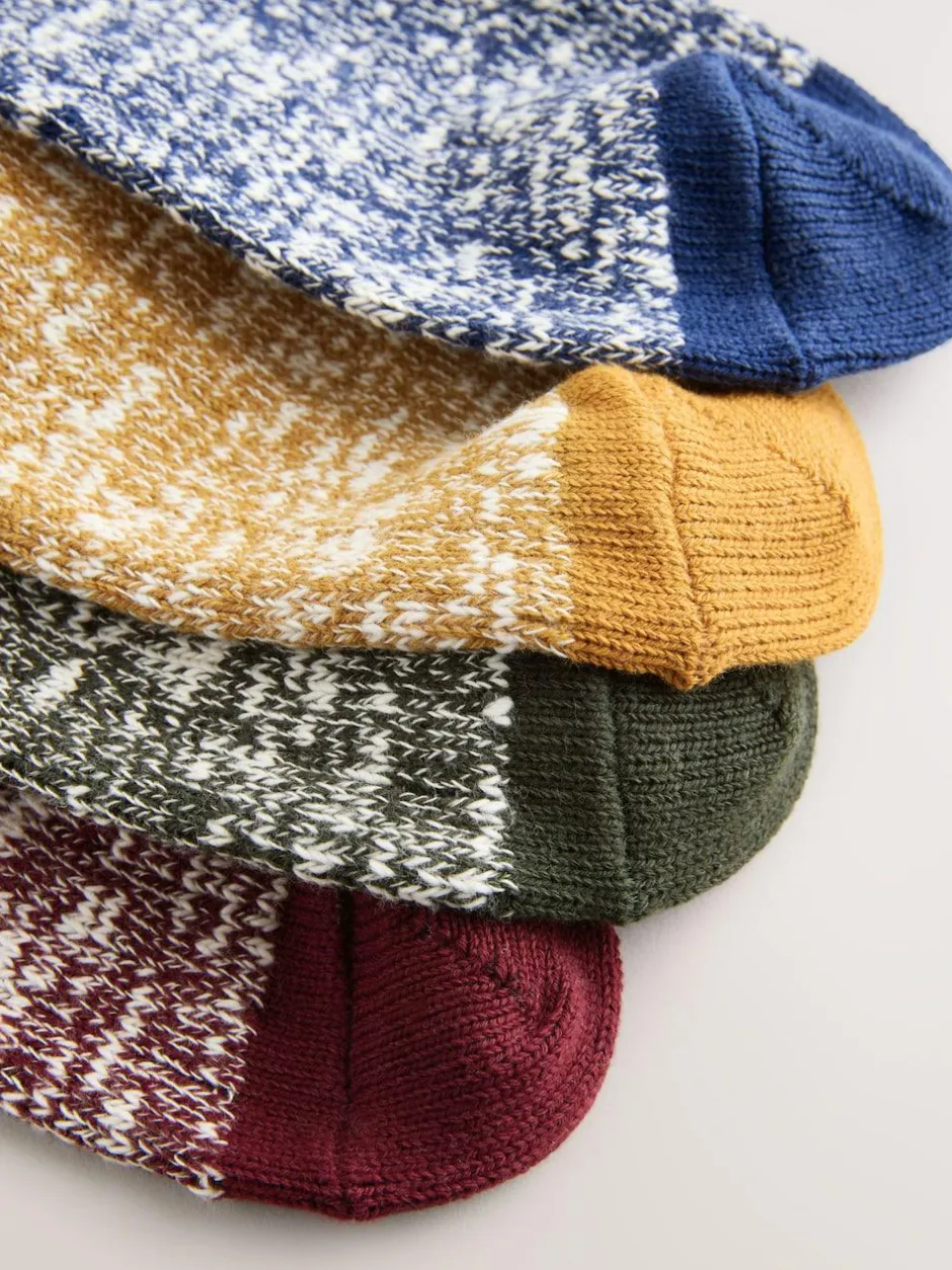 Next Heavyweight Socks 4 Pack Blue/Green/Red/Yellow Twisted
