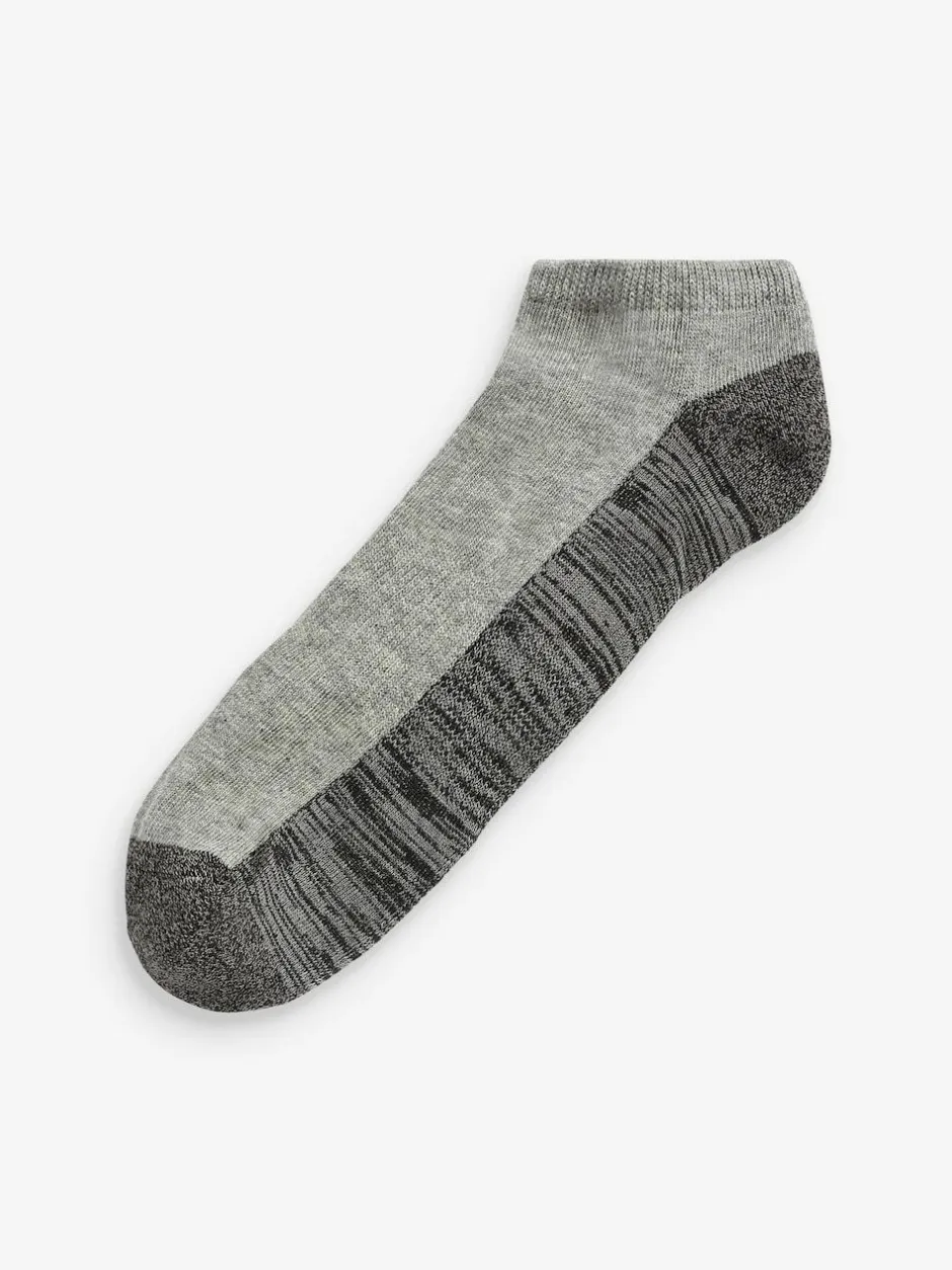 Next 5 Pack Cushioned Trainers Socks Blue/Grey Hot