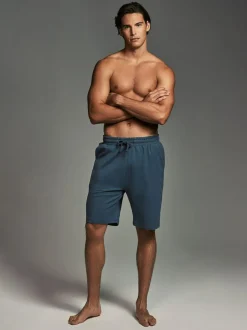 Next Loopback Soft Touch 2 Pack Jogger Shorts Blue/Grey Discount