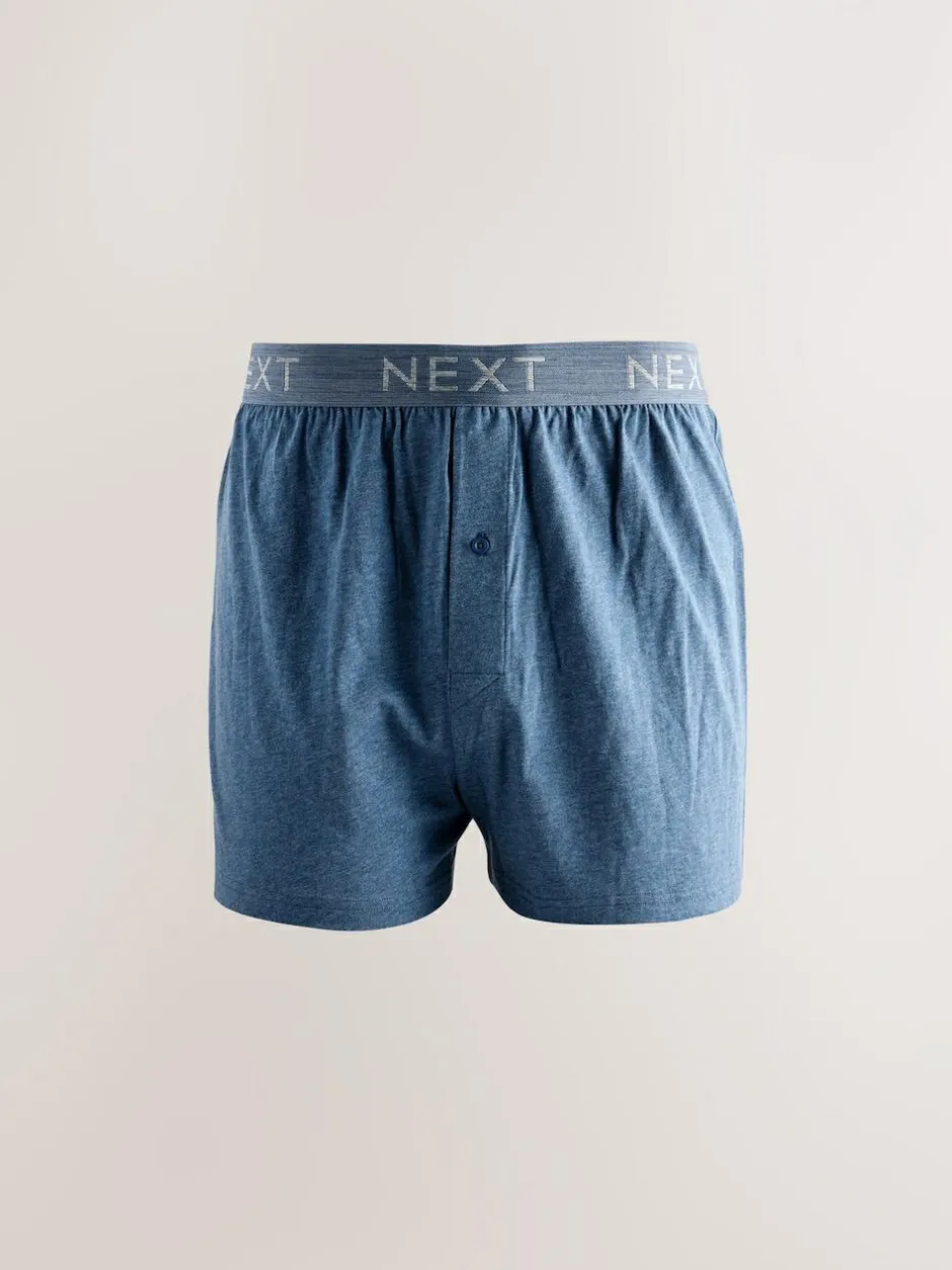 Next Loose Boxers 5 Pack Blue/Grey Clearance