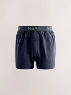 Next Loose Boxers 5 Pack Blue/Grey Clearance