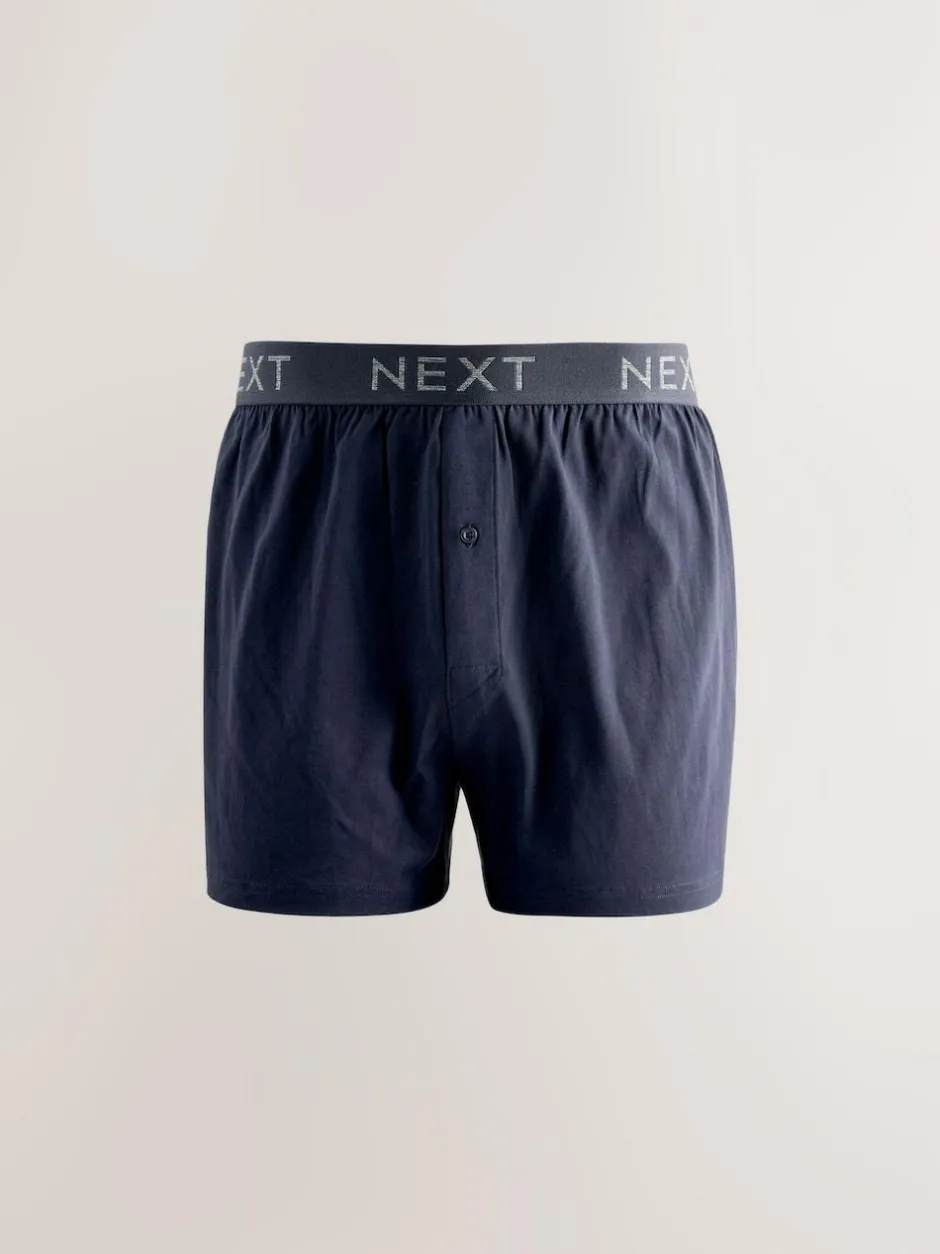 Next Loose Boxers 5 Pack Blue/Grey Clearance