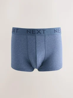 Next Blue/Grey Marl 10 pack Cotton Rich Blend Hipsters Boxers Clearance