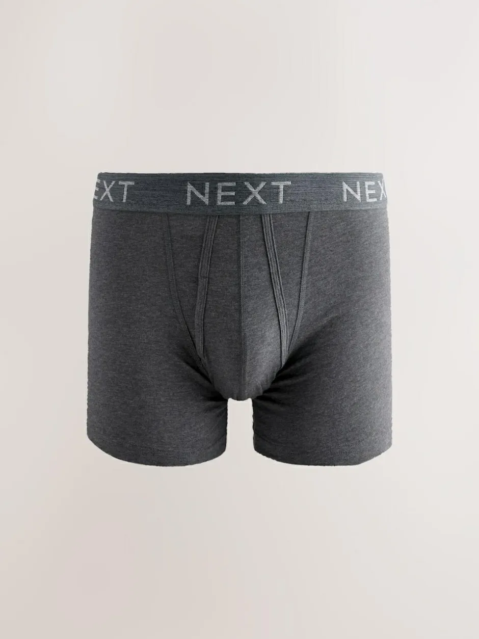 Next Blue/Grey Marl A-Front Boxers 10 Pack Online