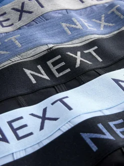 Next Blue/Grey Marl A-Front Boxers 10 Pack Online