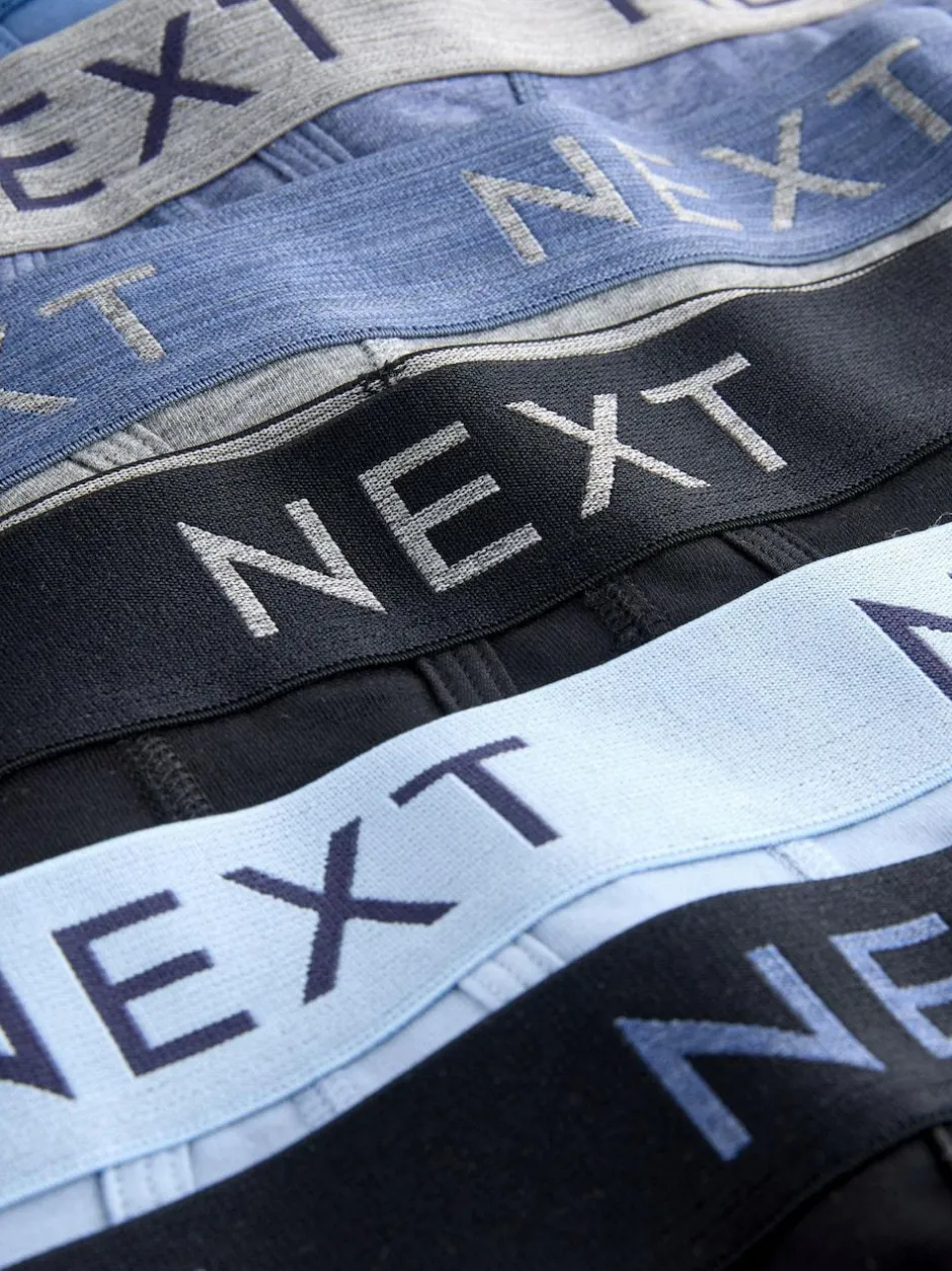 Next Blue/Grey Marl A-Front Boxers 10 Pack Online