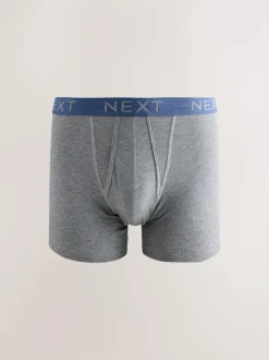 Next Blue/Grey Marl A-Front Boxers 10 Pack Online
