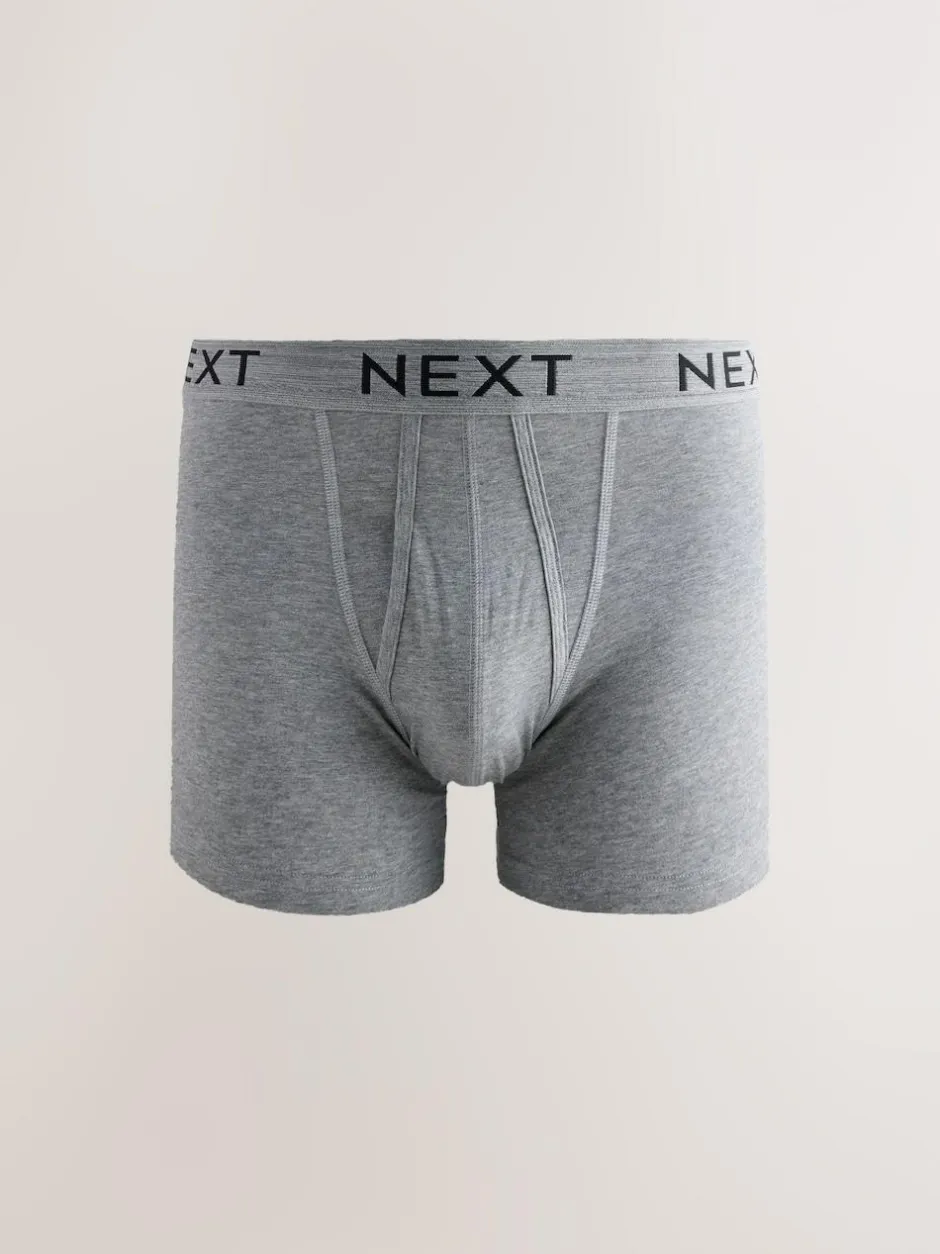 Next Blue/Grey Marl A-Front Boxers 10 Pack Online