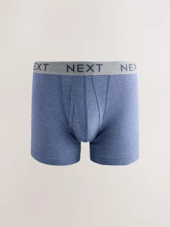 Next Blue/Grey Marl A-Front Boxers 10 Pack Online