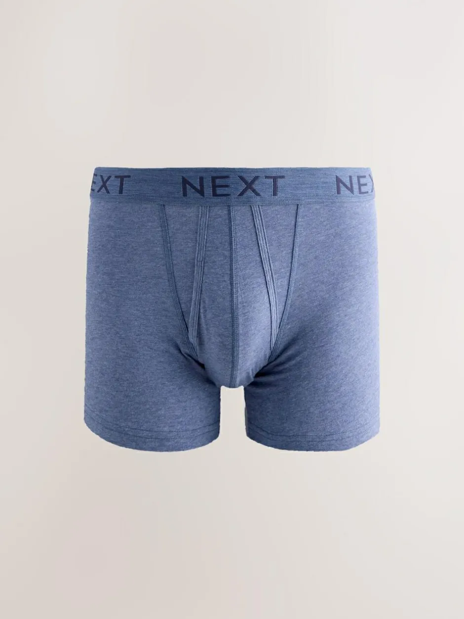 Next Blue/Grey Marl A-Front Boxers 10 Pack Online