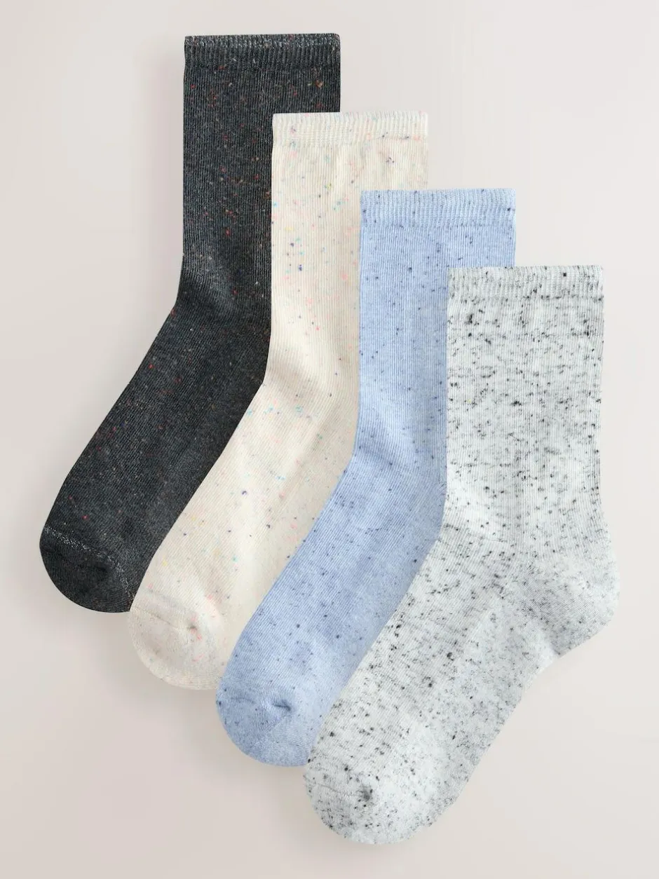 Next Neppy Cushion Sole Socks 4 Pack Blue/Grey New