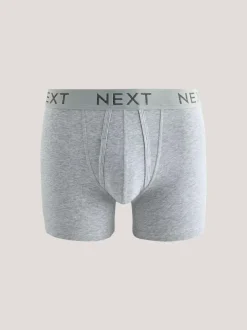 Next Blue/Grey/Black 5 Pack A-Front Cotton Rich Boxers