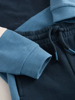 Next Long Sleeve Soft Touch T-Shirt and Joggers Set (3mths-7yrs) Blue/Navy Online