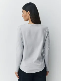 Next Long Sleeve Crew Neck T-Shirts 5 Pack Blue/Navy/Cream/Grey New
