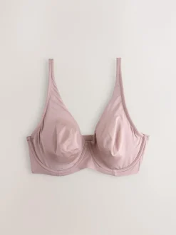 Next Non Pad Full Cup DD+ Microfibre Smoothing Ultimate Comfort T-Shirt Bras 3 Pack Blue/Pink/Cream Best