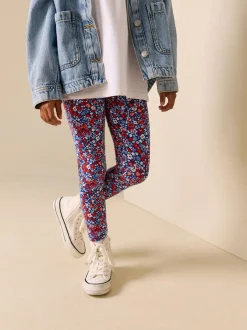 Next Blue/Red Floral Leggings (3-16yrs) Clearance